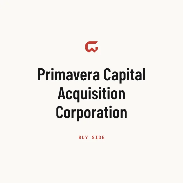 Buy side: Primavera Capital Acquisition Corporation
