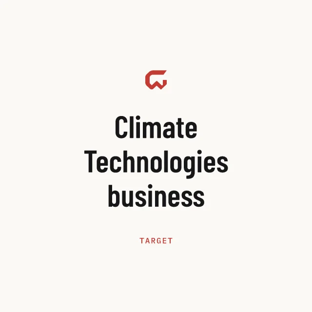 Target: Climate Technologies business