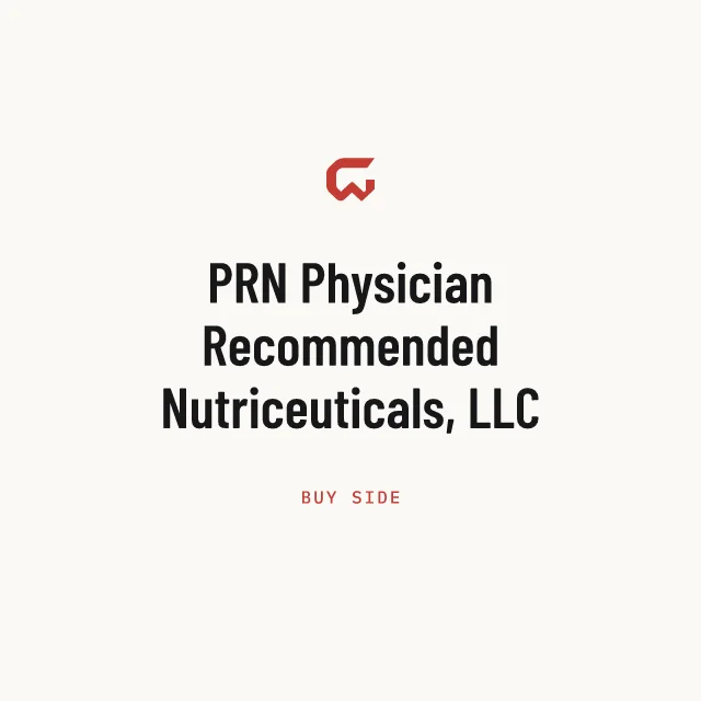 Buy side: PRN Physician Recommended Nutriceuticals, LLC