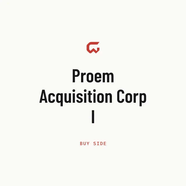 Buy side: Proem Acquisition Corp I