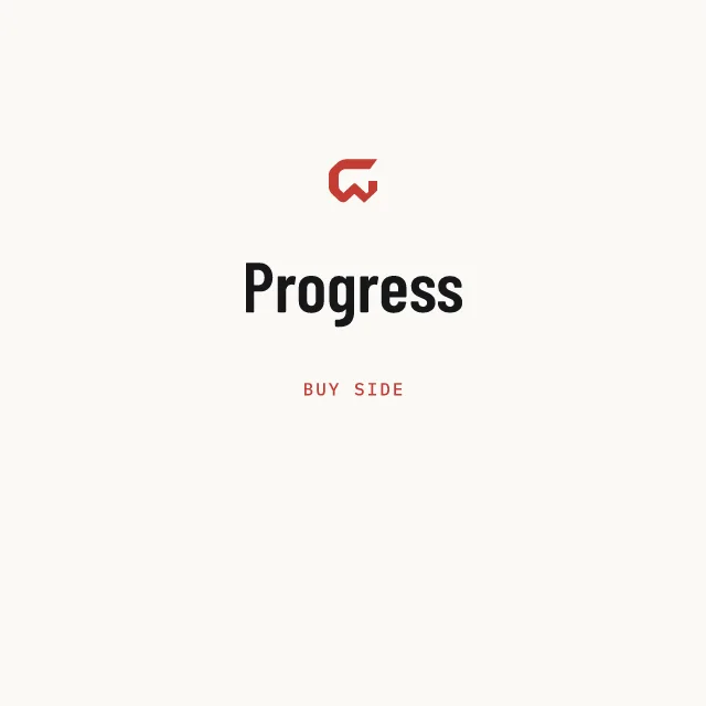 Buy side: Progress