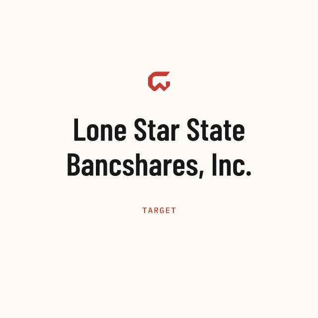 Target: Lone Star State Bancshares, Inc.