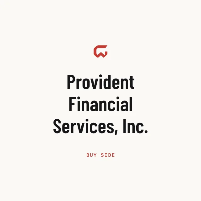 Buy side: Provident Financial Services, Inc.