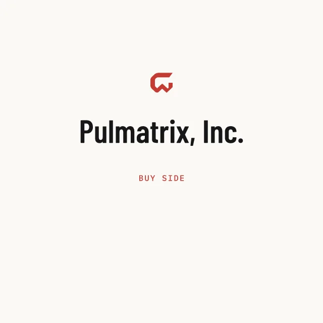 Buy side: Pulmatrix, Inc.