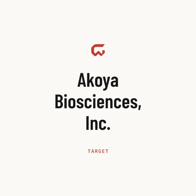 Target: Akoya Biosciences, Inc.
