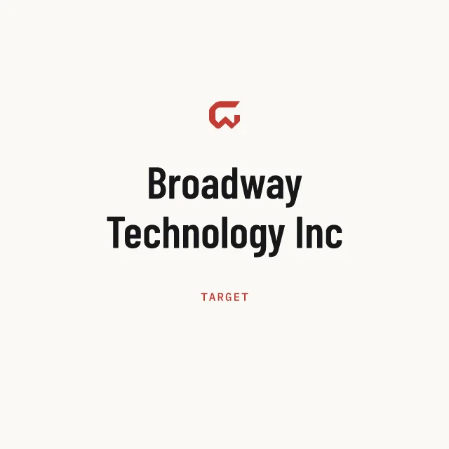 Target: Broadway Technology Inc