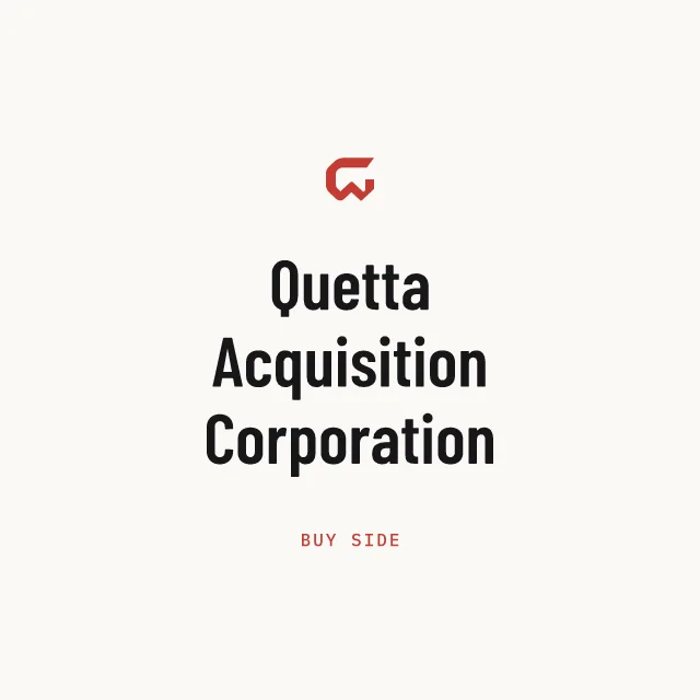 Buy side: Quetta Acquisition Corporation