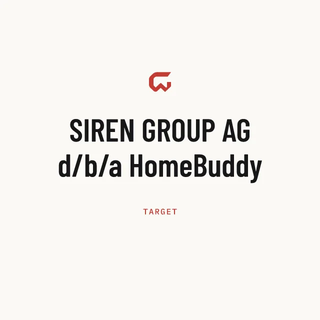 Target: SIREN GROUP AG d/b/a HomeBuddy