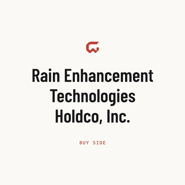 Buy side: Rain Enhancement Technologies Holdco, Inc.