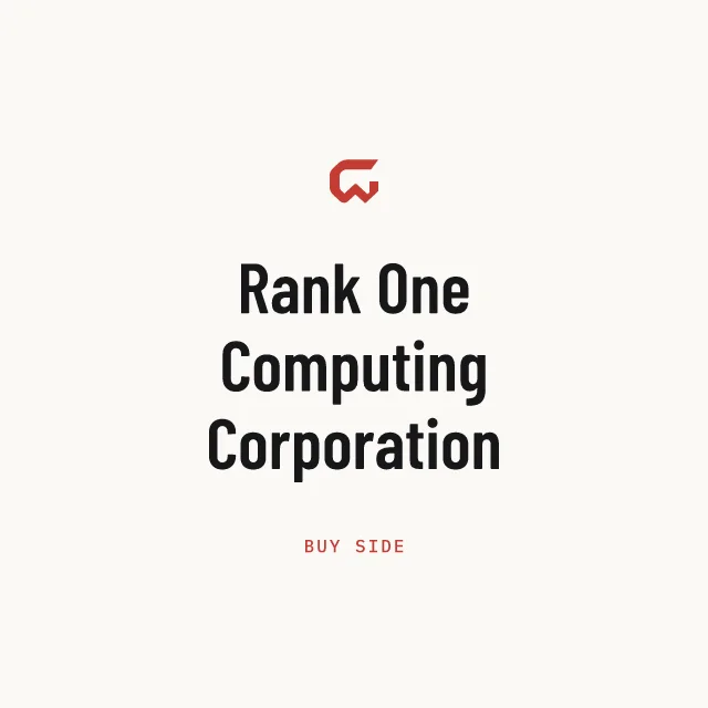 Buy side: Rank One Computing Corporation