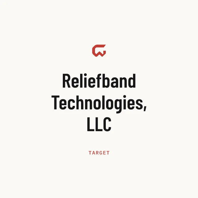 Target: Reliefband Technologies, LLC