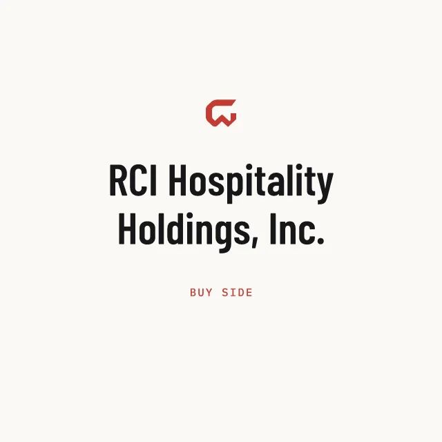 Buy side: RCI Hospitality Holdings, Inc.