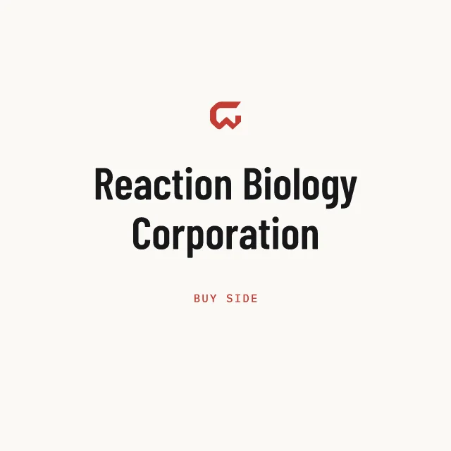 Buy side: Reaction Biology Corporation