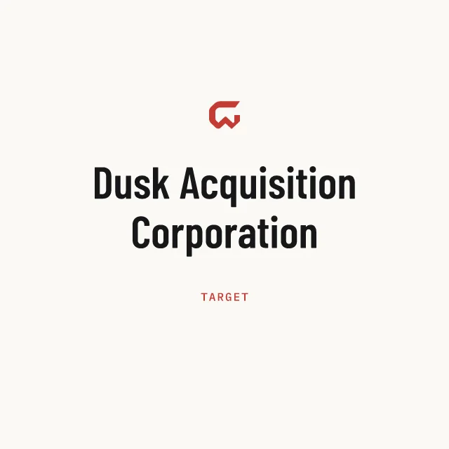 Target: Dusk Acquisition Corporation