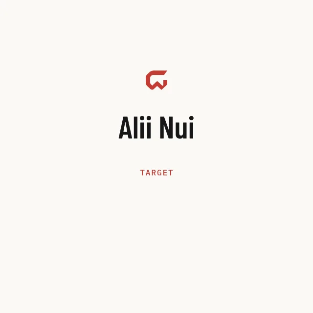 Target: Alii Nui