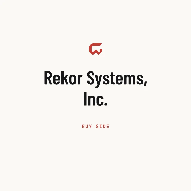 Buy side: Rekor Systems, Inc.