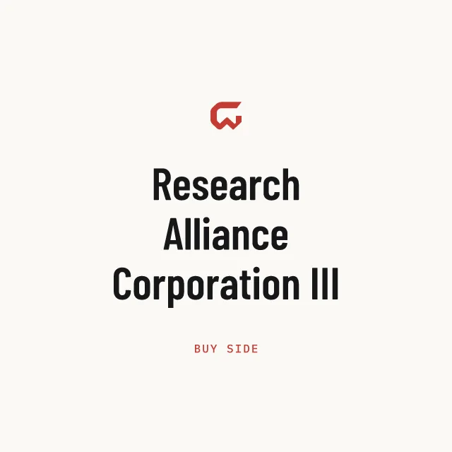 Buy side: Research Alliance Corporation III