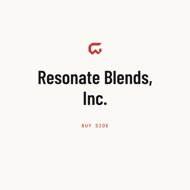 Buy side: Resonate Blends, Inc.