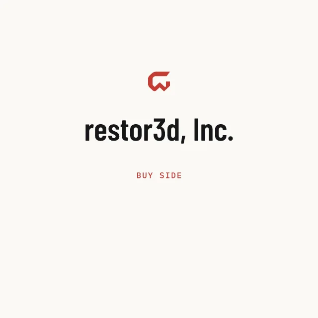 Buy side: restor3d, Inc.