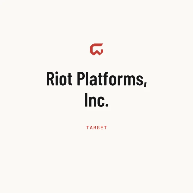 Target: Riot Platforms, Inc.