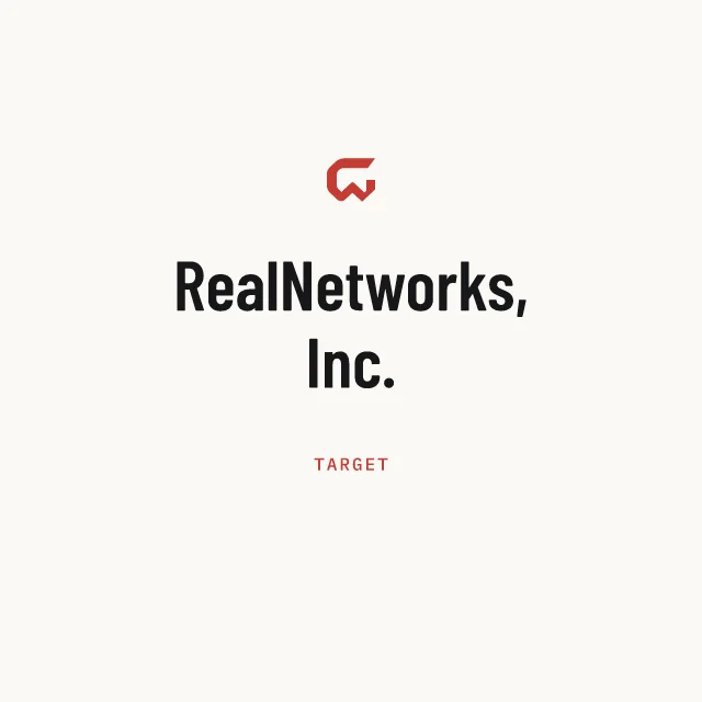 Target: RealNetworks, Inc.