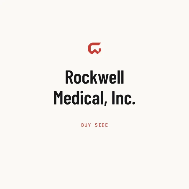 Buy side: Rockwell Medical, Inc.