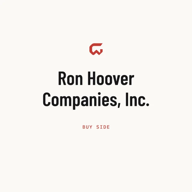 Buy side: Ron Hoover Companies, Inc.