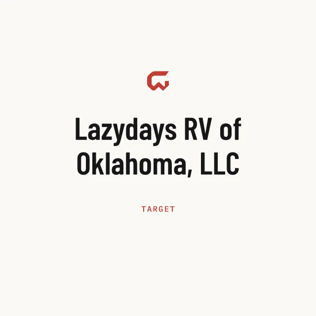 Target: Lazydays RV of Oklahoma, LLC
