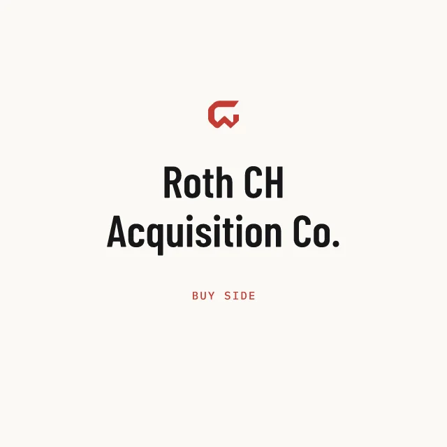 Buy side: Roth CH Acquisition Co.