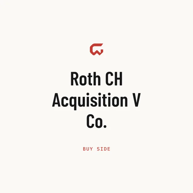 Buy side: Roth CH Acquisition V Co.