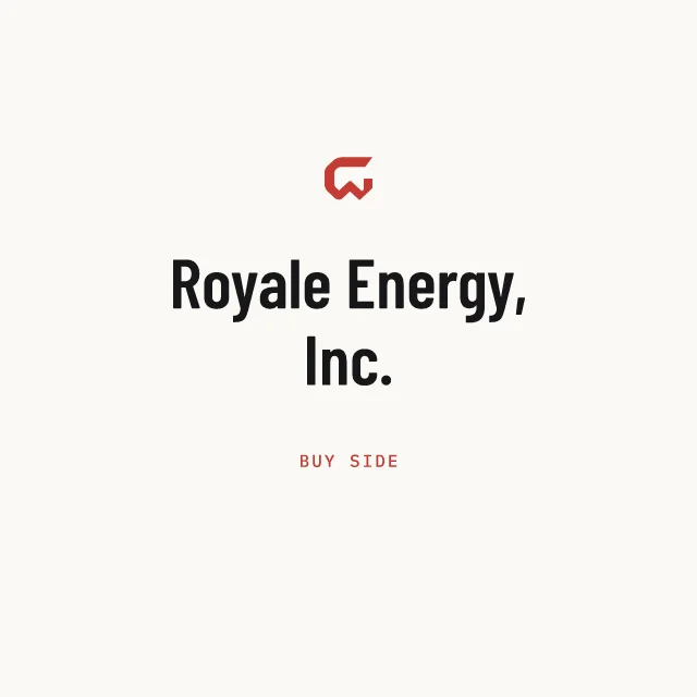 Buy side: Royale Energy, Inc.