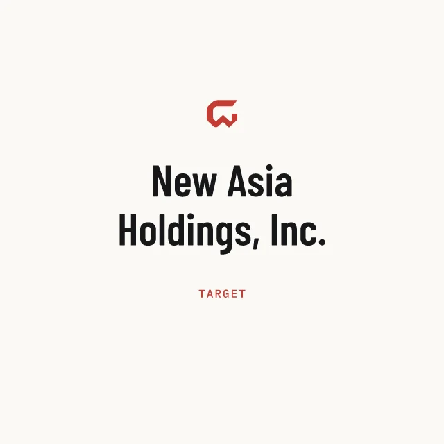 Target: New Asia Holdings, Inc.