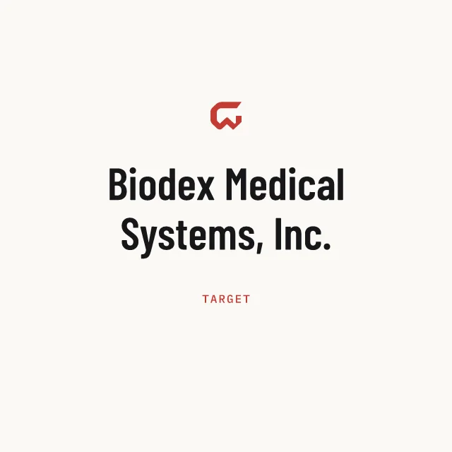 Target: Biodex Medical Systems, Inc.