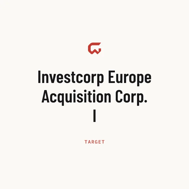 Target: Investcorp Europe Acquisition Corp. I