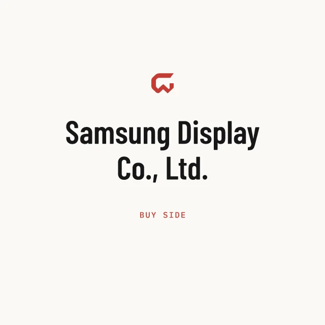 Buy side: Samsung Display Co., Ltd.