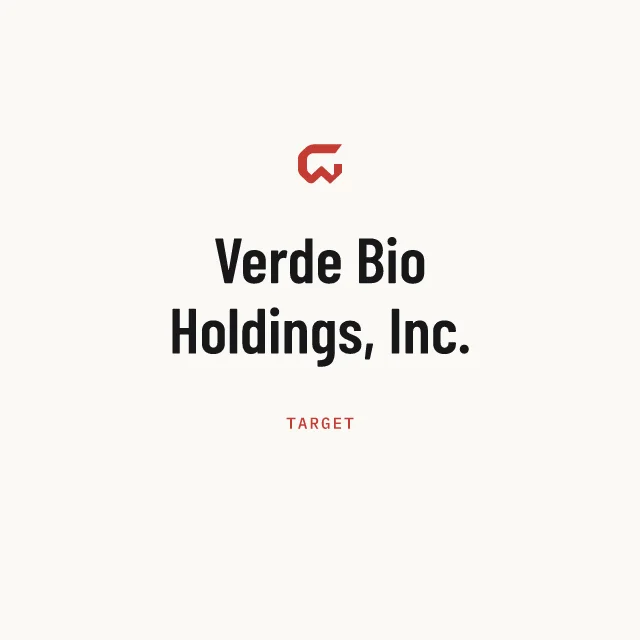 Target: Verde Bio Holdings, Inc.