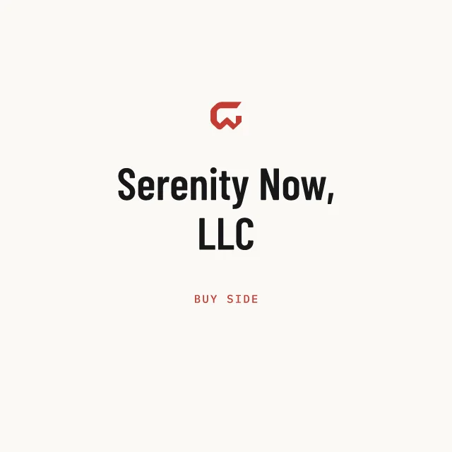 Buy side: Serenity Now, LLC