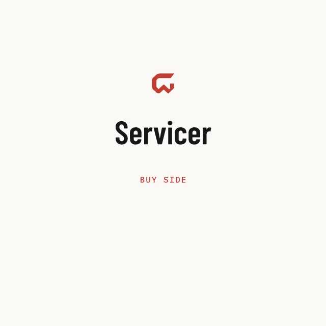 Buy side: Servicer