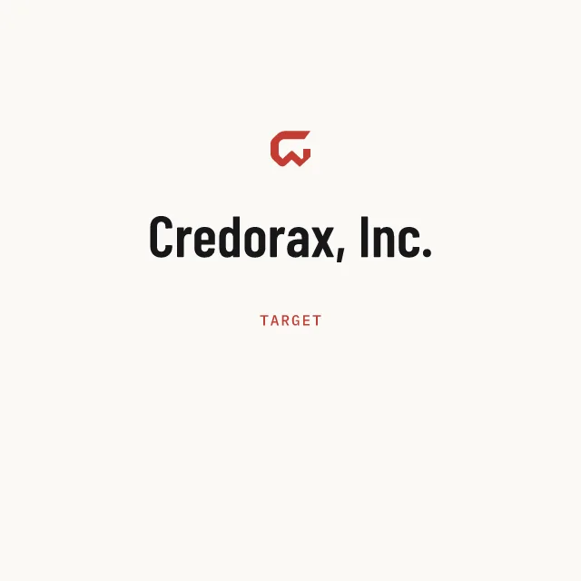 Target: Credorax, Inc.
