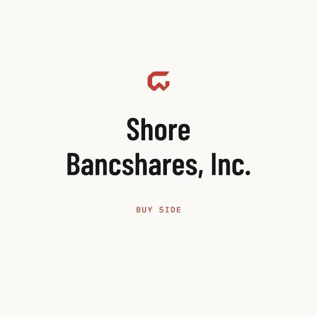 Buy side: Shore Bancshares, Inc.