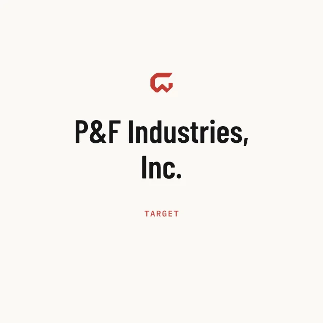 Target: P&F Industries, Inc.