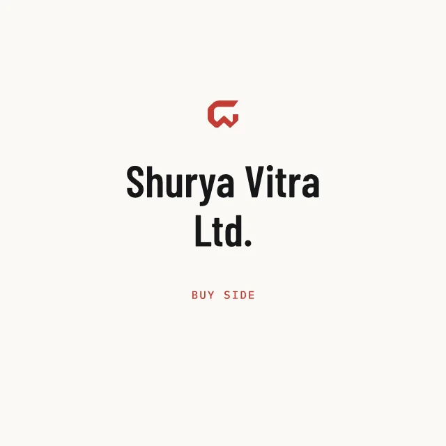 Buy side: Shurya Vitra Ltd.