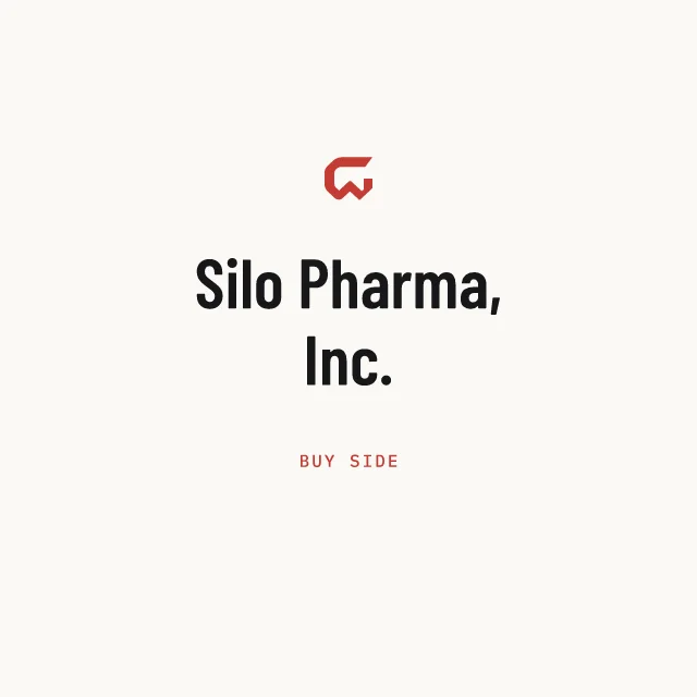 Buy side: Silo Pharma, Inc.
