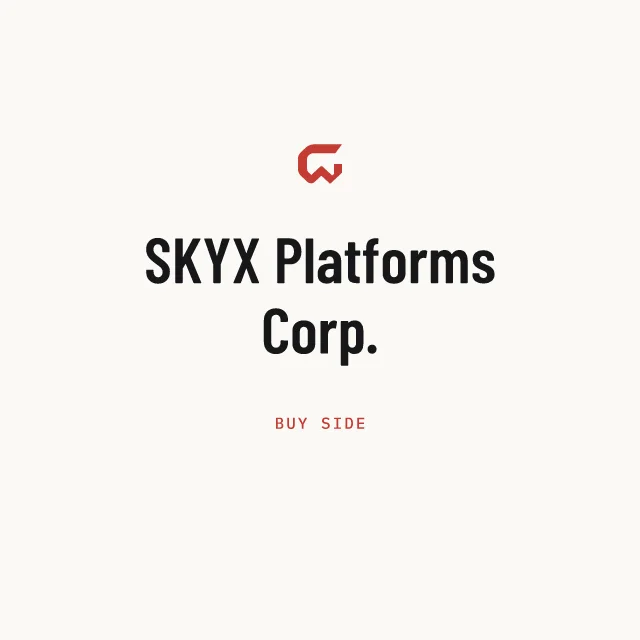 Buy side: SKYX Platforms Corp.