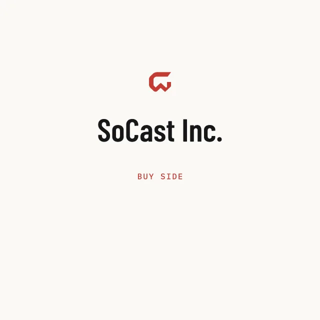 Buy side: SoCast Inc.