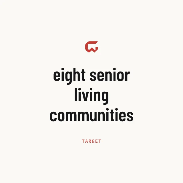 Target: eight senior living communities