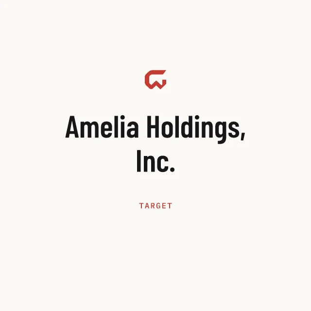 Target: Amelia Holdings, Inc.