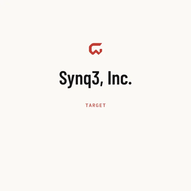 Target: Synq3, Inc.