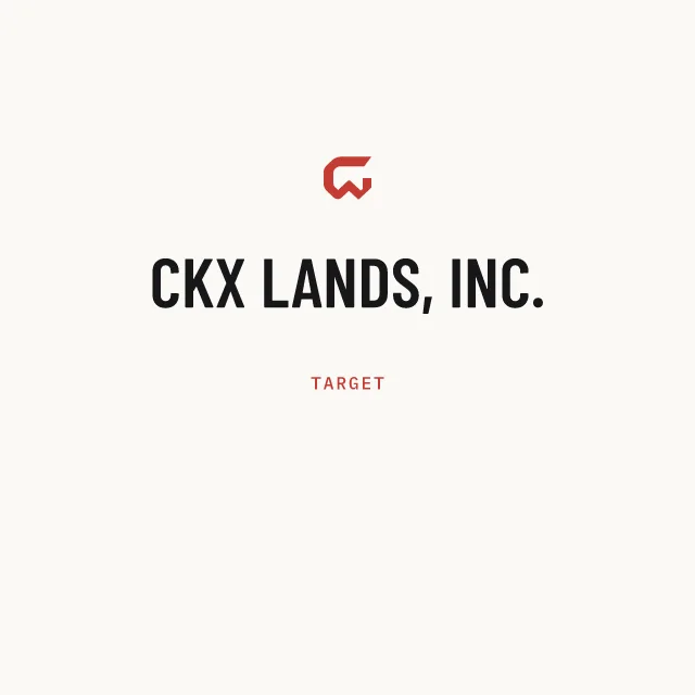 Target: CKX LANDS, INC.