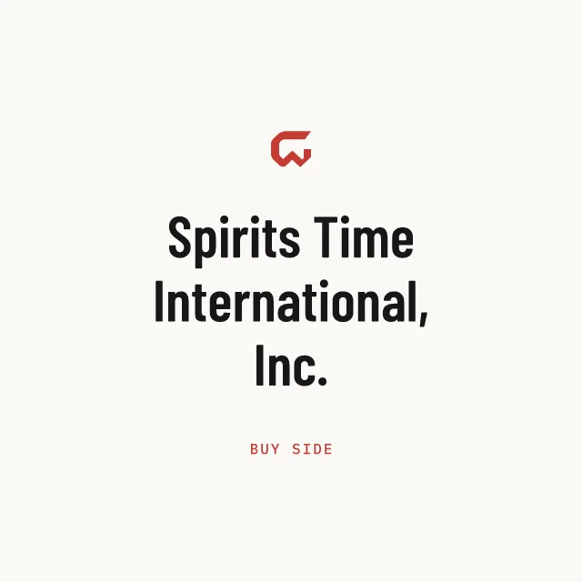 Buy side: Spirits Time International, Inc.